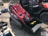 AGT YSRT14 stand on mini track skid loader with 32in bucket, gas engine