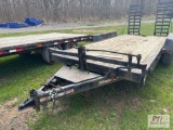2011 Gator 18ft fender trailer, tandem axles, stand up ramps, 14,000lb GVW, VIN:4Z1HD1824BS015687