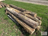Pile of 9 locust end posts