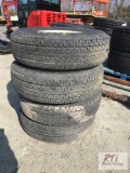 4X Goodyear 235/80 R16 trailer tires on rims