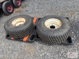 (2) 13.6-6 tires on rims