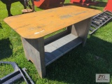 Steel welding table, 57.5in x 29in x 31in