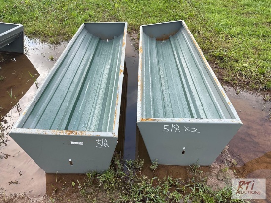 2X Steel feeding trough.