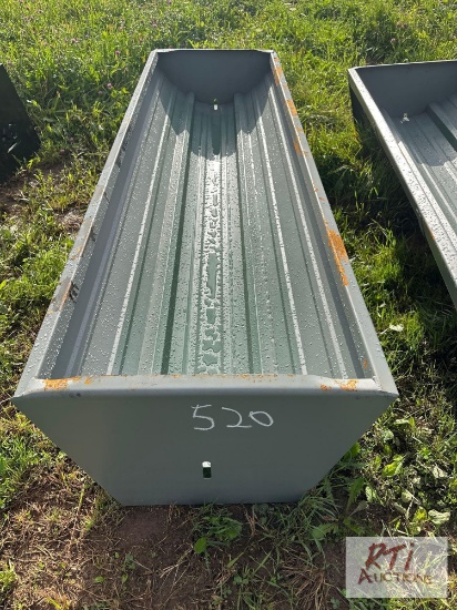 Steel feeding trough.