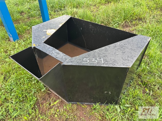 Concrete bucket for skid loader.