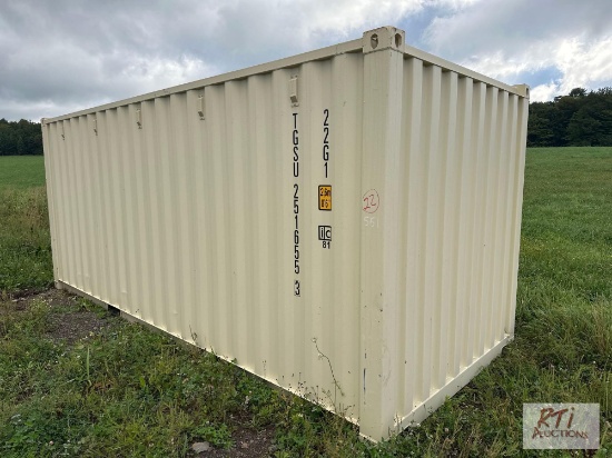 20 foot shipping container with double rear door, 8.8ft tall - #TGSU 2516553