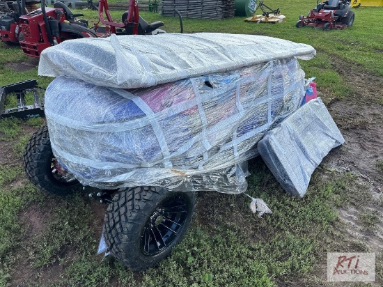 Off road electric golf cart, 4 passenger seating, canopy, windshield, charger, bluetooth radio,
