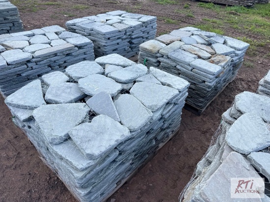 2X Pallet of tumbled bluestone pavers.