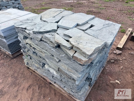 Pallet of random bluestone landscape stone.