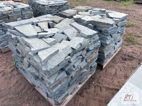 2X Pallet of random bluestone landscape stone.