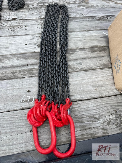 2X Grade 70 2 leg lifting slings.