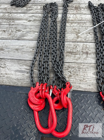 2X Grade 70 2-leg chain slings.