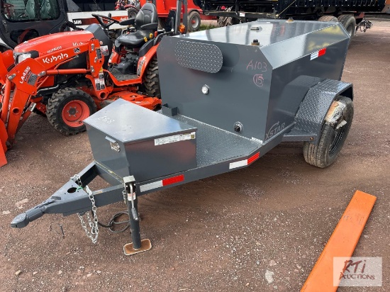 X-Star single axle 300 gallon fuel cart with 12 volt pump.