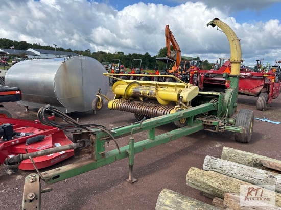 John Deere 3960 chopper with pickup head.