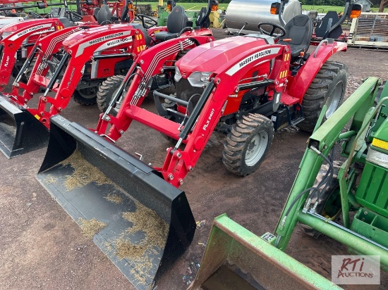 New 2023 Massey Ferguson 1840E 4WD diesel compact tractor with loader, with warranty, 6 hrs.