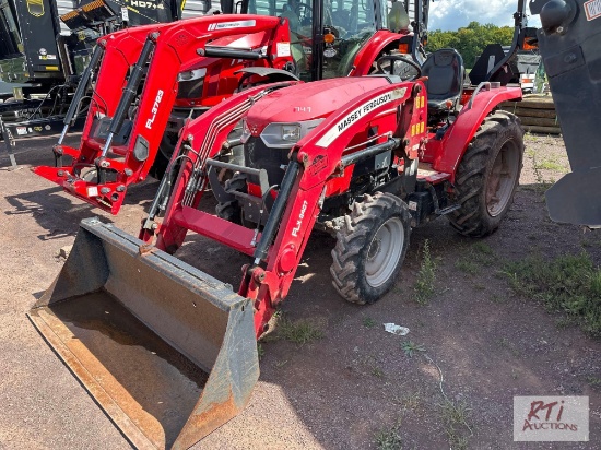 Massey Ferguson 1840E 4WD diesel compact tractor with loader, ag tires, 932 hrs.