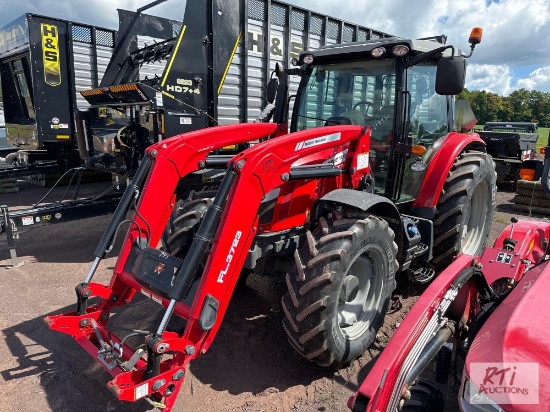 Massey Ferguson 5711SL 4WD tractor with loader, Dyna4 transmission, enclosed cab with heat and A/C,