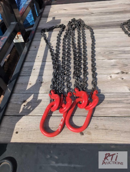 2X Grade 70 7ft chain slings.