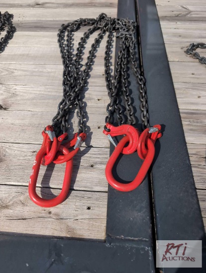 2X Grade 70 7ft chain slings.
