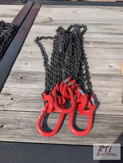 3X Grade 70 7ft chain slings.