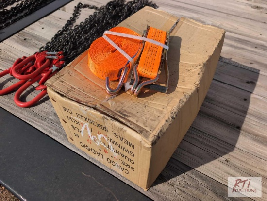 10X 27ft ratchet straps, new.