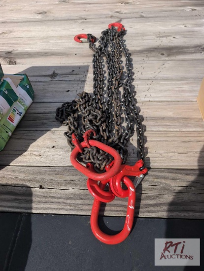 2X Grade 70 7ft chain slings.