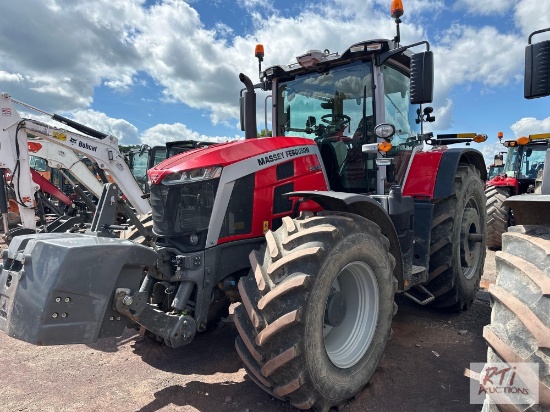 Massey Ferguson 8S 305 MFWD tractor with front PTO and 3pt hitch, 710/70 R42 tires, rear weights,