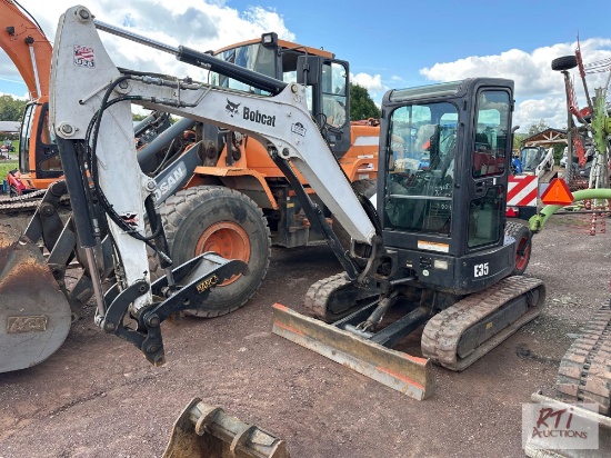 2014 Bobcat E35 excavator with cab, coupler, hydraulic thumb, 2918 hrs.