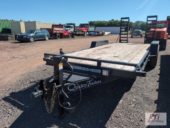 2026 Quality 22ft fender trailer with ramps, D-rings, adjustable ball hitch, 14,000lb GVW, VIN: