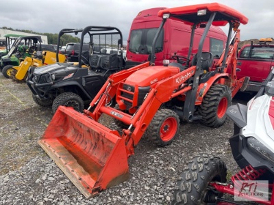 Kubota B26 tractor loader backhoe, 4WD, HST, canopy, 309hrs.