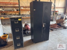 (2) metal cabinets