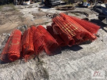 Several rolls of snow fence