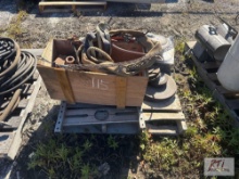 Cut off blades, metal chain, hose reel and more