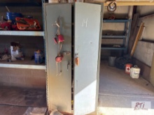 Metal cabinet with paints