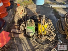 Pallet of large submersible pumps