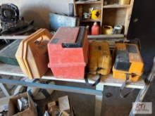 (2) Levels (1) Transit (1) laser , tripod, grade stake, rearview mirrors and more