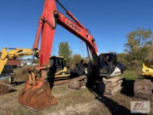 Link-Belt 2800 excavator, EACO 36-inch digging bucket, cab, heat, 10,398 hours, starts and runs -