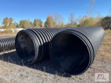 2X 48-inch smooth plastic pipes, 22ft long