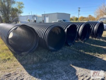5X 48-inch smooth plastic pipes, 22ft long