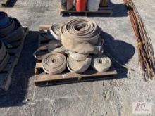 Pallet of canvas water hoses
