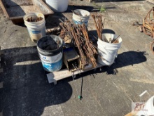 Pallet of concrete ties