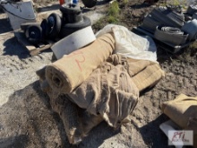 Spools of burlap