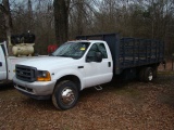 2001 FORD F450 SUPER DUTY FLAT BED TRUCK