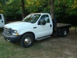 (T) 2003 FORD F350 FLATBED TRUCK