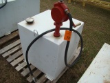 50 GALLON WHITE TANK WITH HAND PUMP