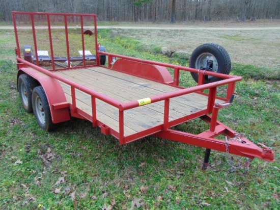 (T) 2016 BARRENTINE 6.5 X12 PIPE TOP TRAILER