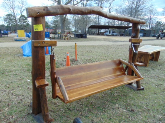 TEAK WOOD TWO POST SWING