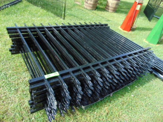 (14 PC) 100' METAL FENCE WITH POST