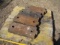 4 PIECES- TRACK HOE WEIGHTS