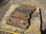 4 PIECES- TRACK HOE WEIGHTS